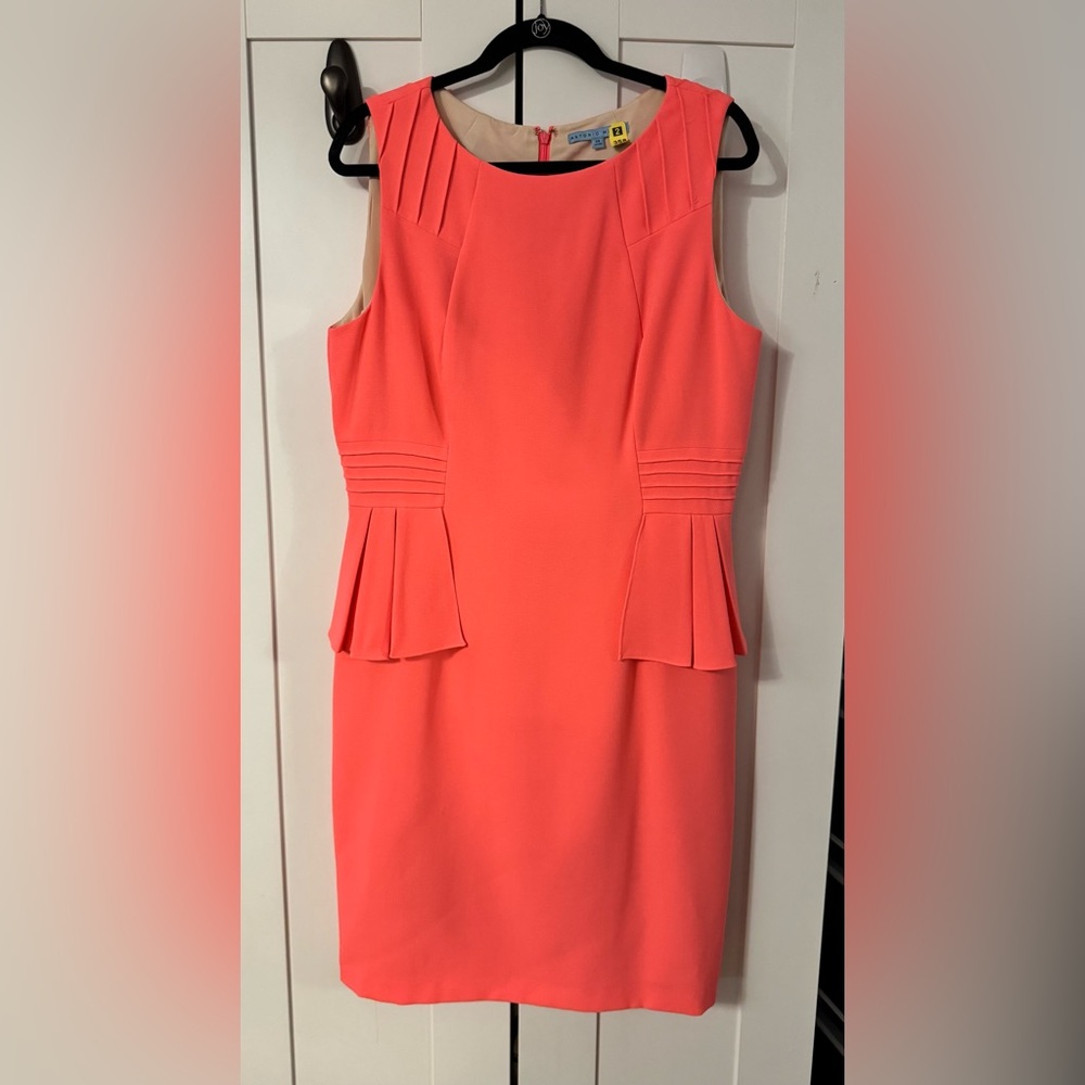 Antonio Melani Coral Sleeveless Peplum Cocktail Dress